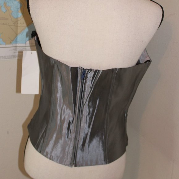 NWT "CHICA'S" GRAY SATIN BUSTIER SZ XL - Picture 4 of 9